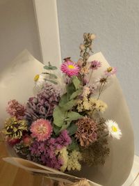 Trockenblumen, Trockenblumenstrau&szlig;, getrocknete Blumen, Slowflowers (3) 